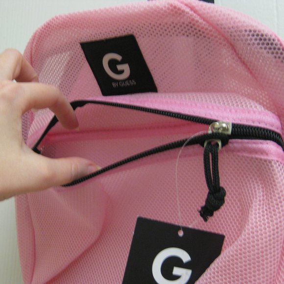 NWT Guess logo pink mini backpack mesh purse bag - Picture 5 of 11